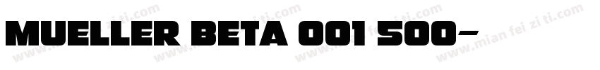 Mueller Beta 001 500字体转换